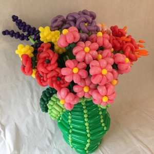 balloon model bouquet vase of flowers