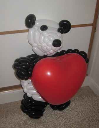 balloon model panda heart