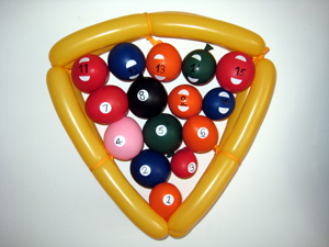 balloon snooker balls