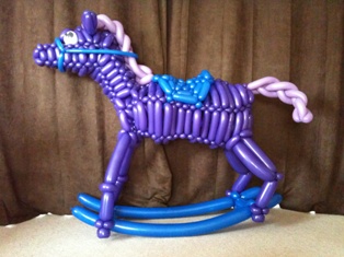 balloon rocking horse