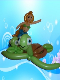 balloon turtle mermaid