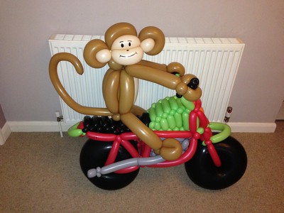 balloon monkey motorbike